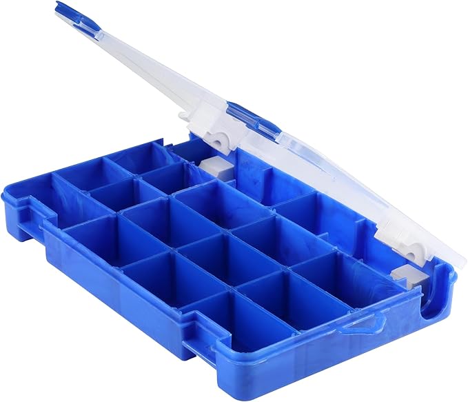 Shakespeare Tacklebox Fishing Tackle Storage, Blue Swirl, 4-Pack, Customizable, Dual-Latching System, Built-In Rod Holder, Compact, Lightweight