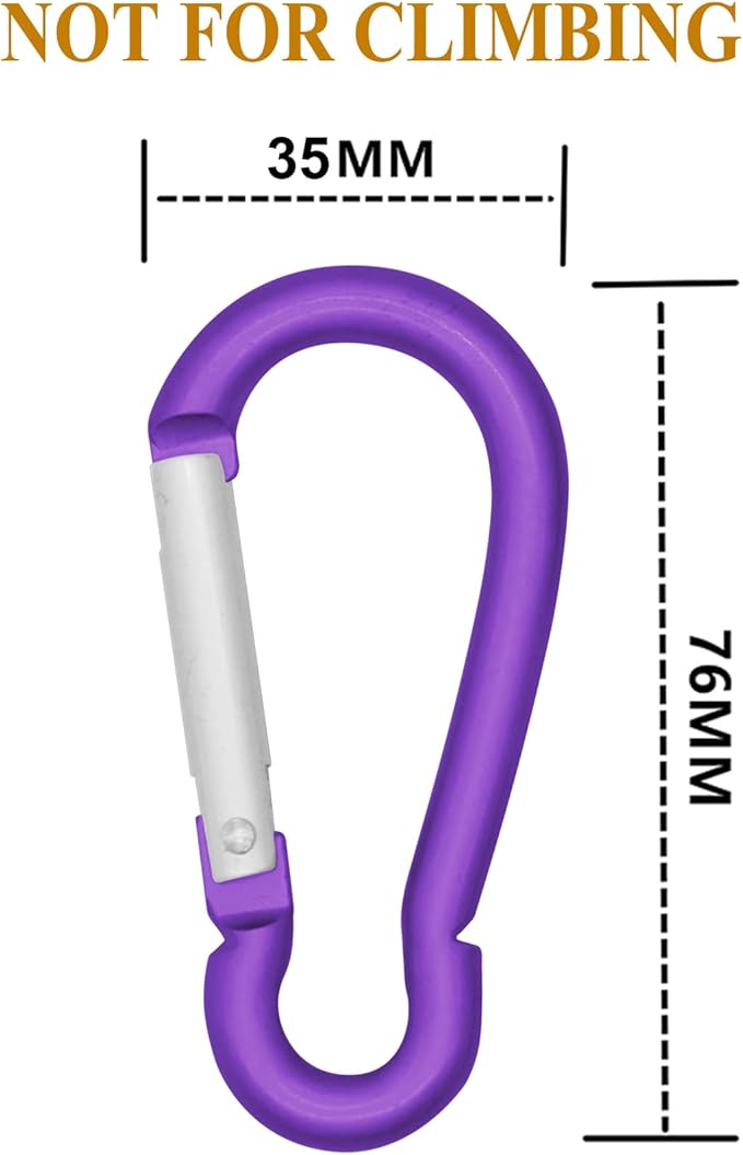 LESHIRY Large Carabiners Keychain 3" Aluminum D Shape Premium Durable D-Ring Carabiner Clip Hook Camping Accessories Snap Link Key Chain Durable Improved Design