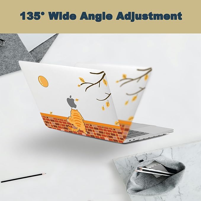 Case Cover for MacBook Pro 14 inch 2025-2021 Release M4 M3 M2 M1 Pro/Max (Model A2442 A2779 A2918 A2992 A3112 A3185 A3401),14.2" Hard Case & Soft Keyboard Cover,Cute Orange Cat