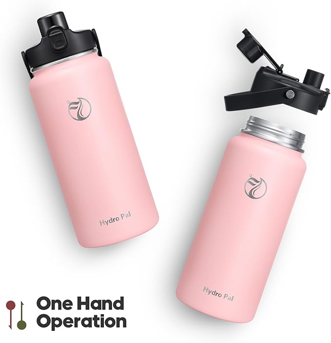 64oz Half Gallon Insulated Water Bottle with 2-in-1 Lid (Chug & Straw), Double Walled Vacuum Stainless Steel Water Bottles, Wide Mouth Leakproof Insulated Jug with Straw