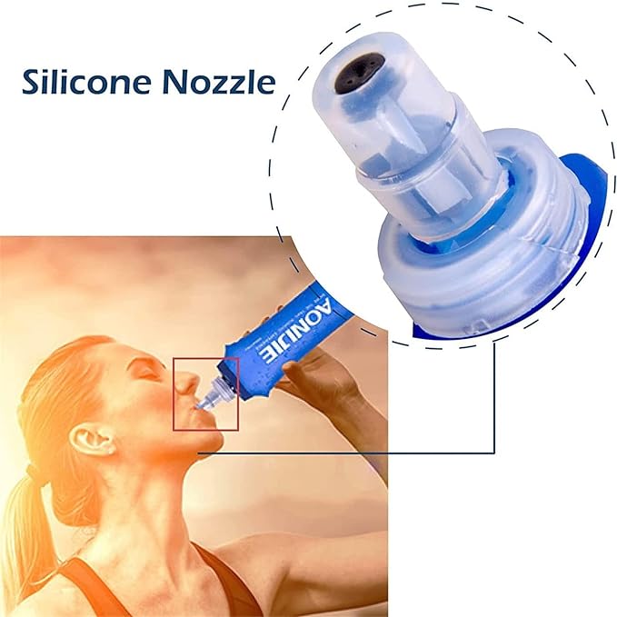 AONIJIE 250ML/350ML/500ML/600ML Portable TPU Soft Water Bottle Folding Soft Flasks For Outdoor Marathon Running Hydration Camping Hiking