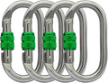 Heavy Duty Locking Climbing Carabiner Clip CE Rated 25 kN 5600 LB Rugged Terrain Approved Industrial Strength Twist Lock Carabiners Clips for Rigging, Ropes, Hammocks, Camping