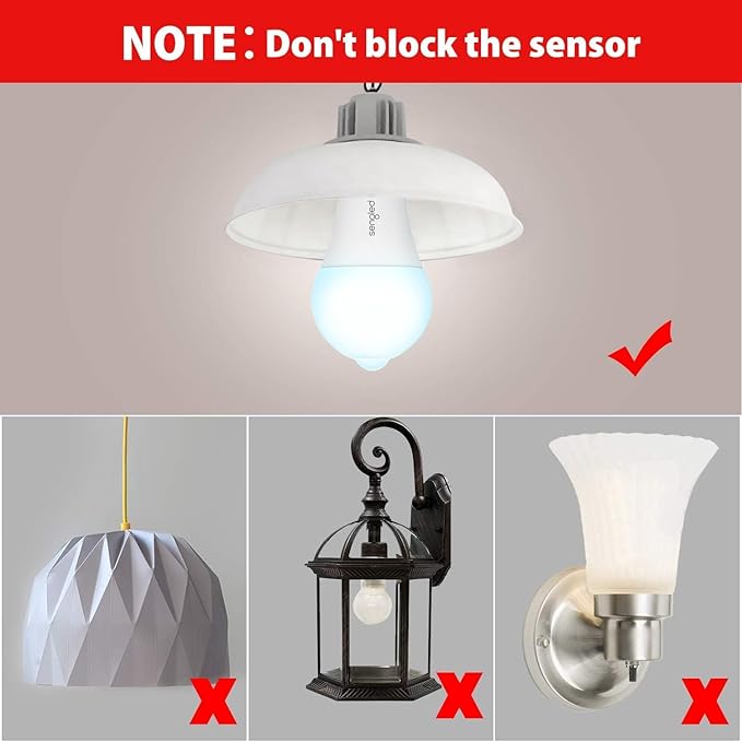 Sengled Motion Sensor Light Bulbs, A19 LED Dusk to Dawn Bulbs 5000K Daylight, Motion Activated Indoor Outdoor Light Bulbs 8.8W (60W Equivalent) 800 Lumens for Porch, Garage, Hallway, 4 Pack
