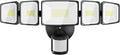 Onforu 150W 15000LM LED Security Lights Motion Sensor Outdoor, Dusk to Dawn Flood Lighting, 5 Heads 360° Wide Angle Illumination, 6500K IP65 Waterproof Hardwired Floodlight Motion Detection (Black)