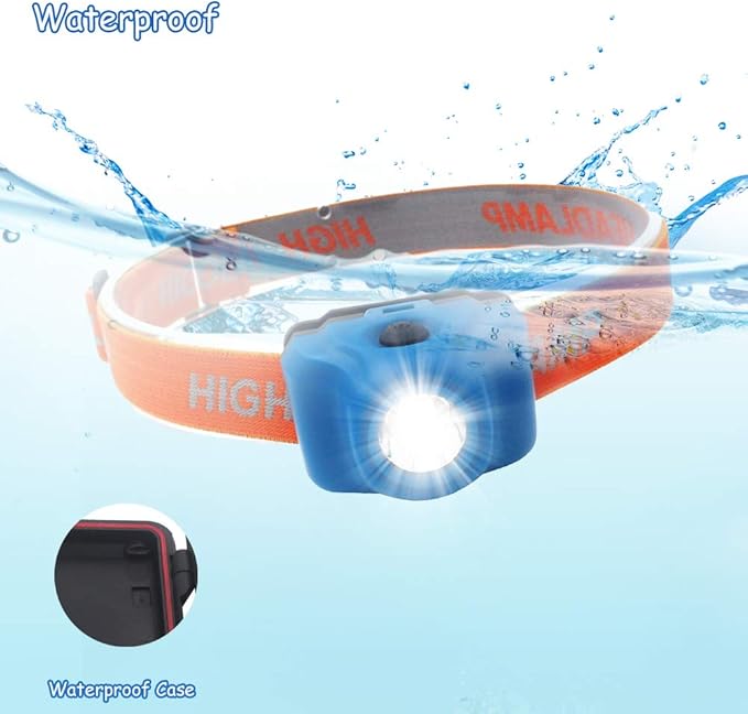 4 Pack LED Headlamp 5W Super Bright Single Mode Flashlight Headlight Waterproof Lightweight for Adults and Kids, Running Camping