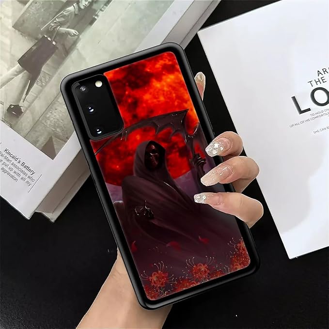 for Samsung Galaxy S20 Case, Death by The Red Moon Pattern Graphic Design Girl Boy Soft Silicone Hard Acrylic Shock Protection for Samsung Galaxy S20