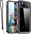 AICase Compatible with iPhone Air Case Waterproof, Clear Water Proof Built-in Screen Protector Shockproof Dustproof Snowproof Full Body Rugged Underwater Phone Case with Lanyard