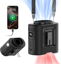Socool 14500mAh Portable Waist Fan Clip on Belt 360 Rotation Wearable Rechargeable Personal Shirt Fan, 67H Cooling 5-Speed Battery Operated Fans with Light, Neck Fan Hanging for Outdoor Camping Travel