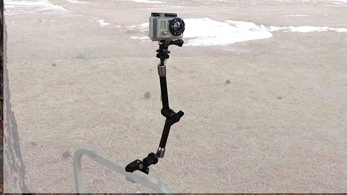 Universal Smartphone and Action Camera Mount for Small Diameter Tubing (3/4" to 1") – Machined Aluminum Holder with Quick-Adjust Arm for Outdoor, ATV, UTV, Boats, and Tree Stands