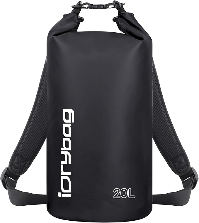IDRYBAG Dry Bag for Kayaking Waterproof 2L/5L/10L/15L/20L, Small Dry Sack Waterproof Bag for Boating
