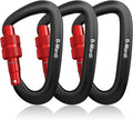 B-Mardi Carabiner Clips Heavy Duty 12kN (2697 lbs)-Lightweight Locking Carabiners for Camping, Hiking, Hammock, Dog Leash Harness, Outdoor and Gym etc, Keychains& Utility