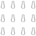 Carabiner, Heavy Duty Galvanized Steel Spring Snap Hook Carabiner Clips with 110LBS Holding Capacity, Ideal for Outdoor, Hammock, Swing and Travel (M4 1.6Inch, 12PCS)