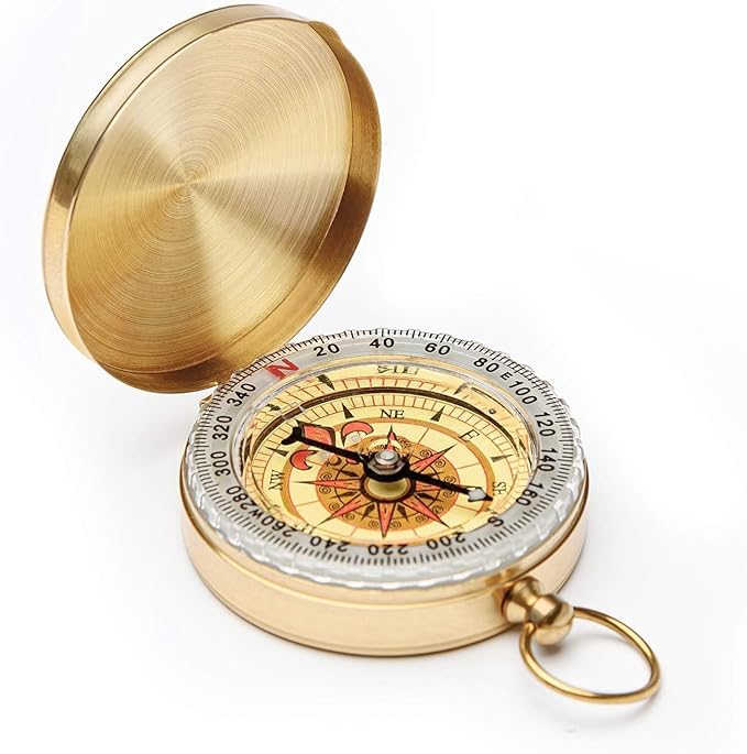 Camping Survival Compass Metal Compass Kids Compass for Hiking Camping Hunting Outdoor Military Navigation Tool