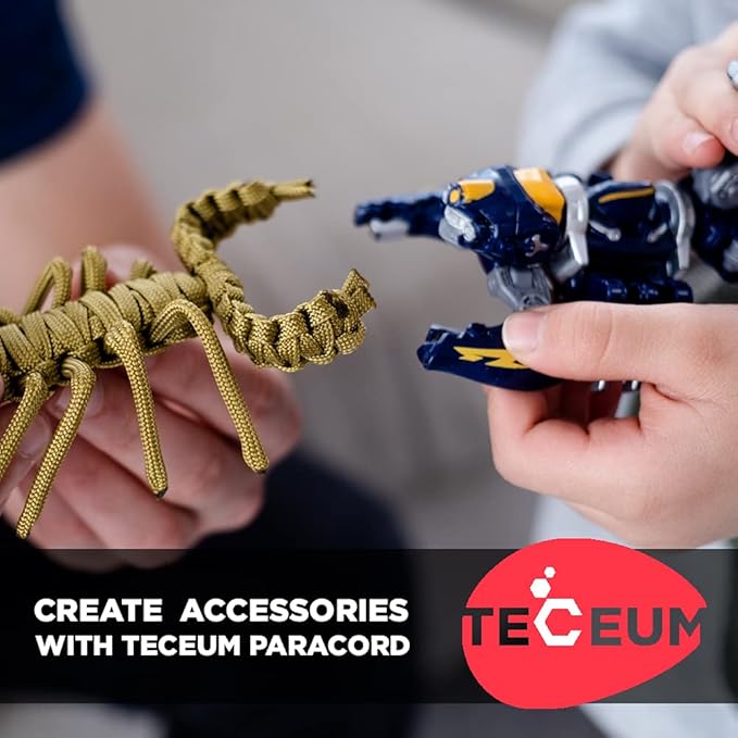 TECEUM Reflective Paracord Rope 1000 – 1000ft/200ft/100ft/50ft – 40+ Colors – Glow in The Dark – para Cord – Utility Rope for Survival, Hunting & Camping Gear – Nylon String, Camping Rope, Tent Cord