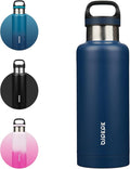 BJPKPK Insulated Water Bottle 32OZ Stainless Steel Water Bottle with Handle Double Walls Vacuum Insulated BPA Free Flask, Drak Blue