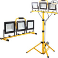 22000 Lumen Work Lights with Stand, 3 Head Portable LED Work Light, with Adjustable&Foldable Tripod Stand, IP66 Waterproof Lamp for Outdoor Indoor Job Site Workshop Garage Construction Site Lighting