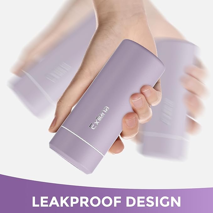 【Upgraded】Exllena Small Insulated Water Bottle 8 oz/250ml– Mini Insulated Water Bottle for Hot & Cold Drinks, Perfect Small Flask for Travel, Purse...(Light Purple)