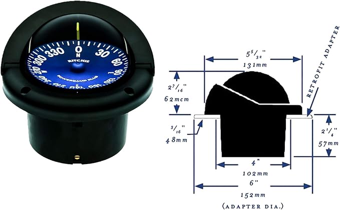 RitchieRitchie SS-1002 Supersport Compass - Flush Mount - Black