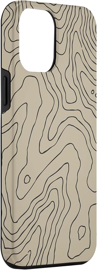 Coyote Country Guide Lines Topographical Contour Map Case for iPhone 12 Pro Max