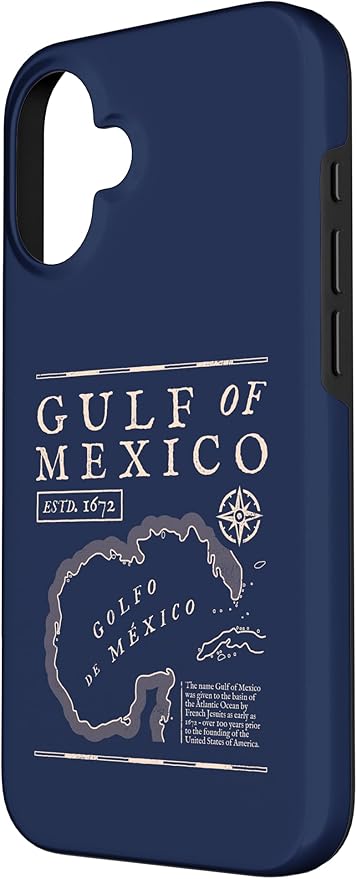 Gulf of Mexico 1672 Historic Map Case for iPhone 16