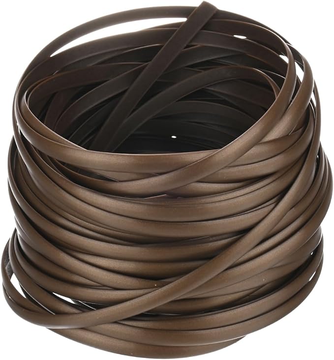 M METERXITY 1-Pack Wicker Repair Kit, 5mm x 33ft/10m Plastic Flat Rattan Replacement Supplies for Patio Furniture Repair/Basket Making/Chair Weaving, Synthetic Woven Rattan [Copper]
