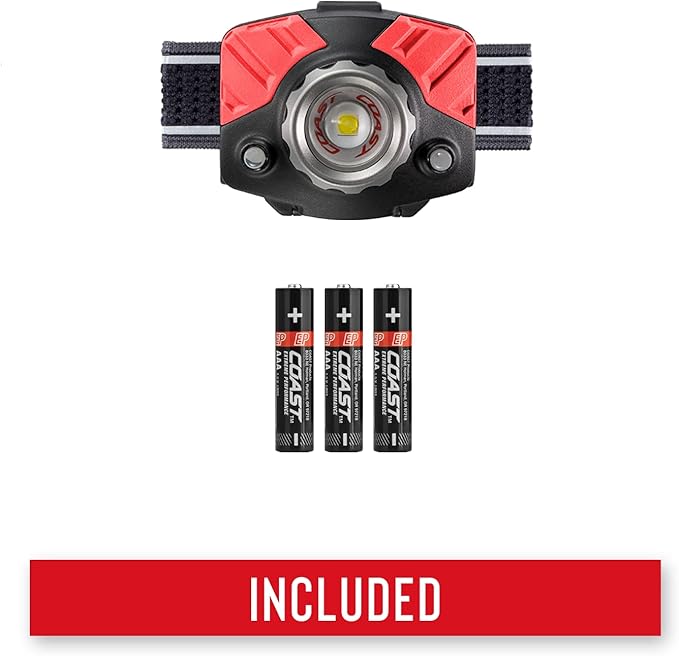 COAST FL75R Rechargeable 530 Lumen Dual Color Focusing LED Headlamp, Green