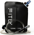 FITLY Soft Flask - Shrink As You Drink Soft Water Bottle for Hydration Pack - Folding Water Bottle Ideal for Running, Hiking, Cycling, Climbing & Rigorous Activity