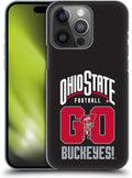 Head Case Designs Officially Licensed Ohio State University Go Buckeyes Football Graphics Hard Back Case Compatible with Apple iPhone 14 Pro