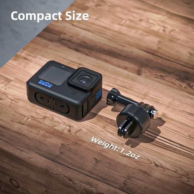 Magnetic Accessories for GoPro, Quick Release Base for Bike, Selfie Stick, Monopod, Tripod Mount, Compatible with GoPro Hero 13/12/11/10 Black, Akaso, Insta, DJI and More (Magnetic Accessories)