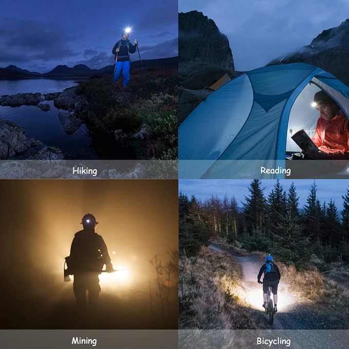 4 Pack LED Headlamp 5W Super Bright Single Mode Flashlight Headlight Waterproof Lightweight for Adults and Kids, Running Camping