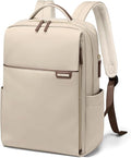 Laptop Backpack for Women, Work Business Traval Computer Backpacks with Laptop Compartment Waterproof Casual Daypack for Travel College,16Inch,Apricot