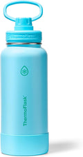 ThermoFlask 32 oz Double Wall Vacuum Insulated Stainless Steel Water Bottle with Spout Lid, Vivid Blue
