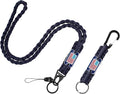 2 Pcs Stylish and Durable Lanyard for Keys - Heavy Duty Paracord Neck Lanyard with USA Flag Design for Wallets, Whistles, Cameras, and Phones - Perfect for Outdoor Activities[Navy Blue]