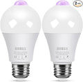 Motion Sensor LED Light Bulbs Outdoor, 13W(100W Equivalent) Dusk to Dawn Sensor Bulb PIR Infrared Motion Activated 5000K E26 A19 Auto On Security Bulb for Porch Stairs Hallway Garage Lighting 2 Pack