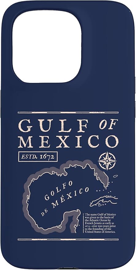 Gulf of Mexico 1672 Historic Map Case for iPhone 15 Pro