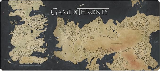 Head Case Designs Officially Licensed HBO Game of Thrones World Map Graphic Art 37.4 x 15.75 x 0.16 inches (900 x 400 mm) - XL Gaming Office Desk PC Keyboard Mouse Mat Pad