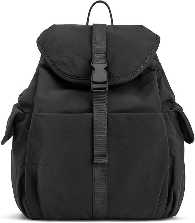 G4Free Small Backpack for Women, Nylon Casual Daypack for Work Travel Campus, Black