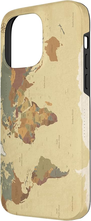 Globe Map Smartphone Cell Cover Gift World Map Pattern Phone Case for iPhone 14 Pro Max