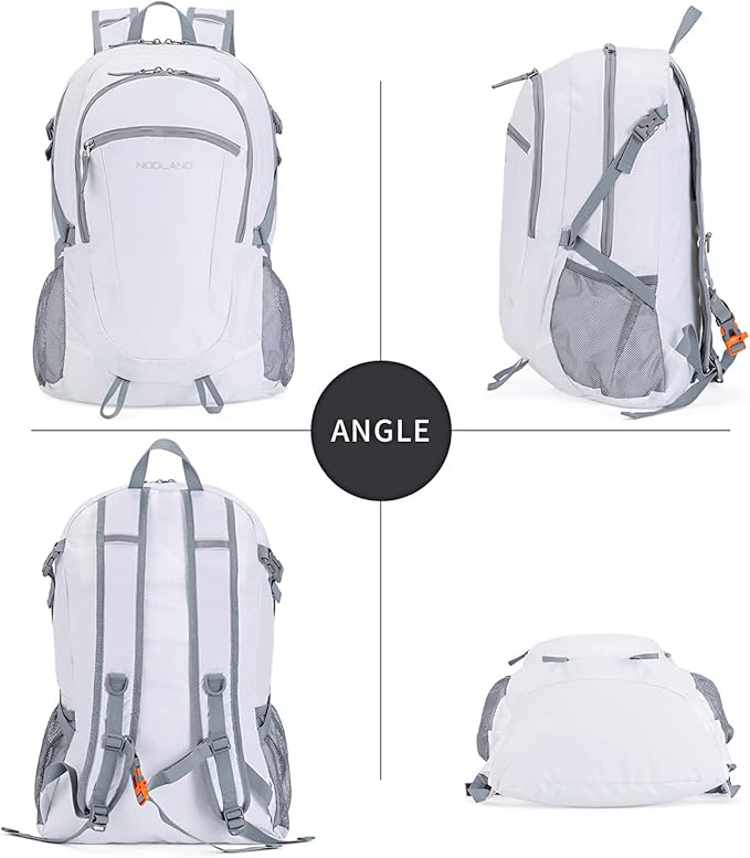 NODLAND Light Weight Packable Backpack for Travel Hiking 45L Foldable Water-Resistant Daypack Hydration Rucksack