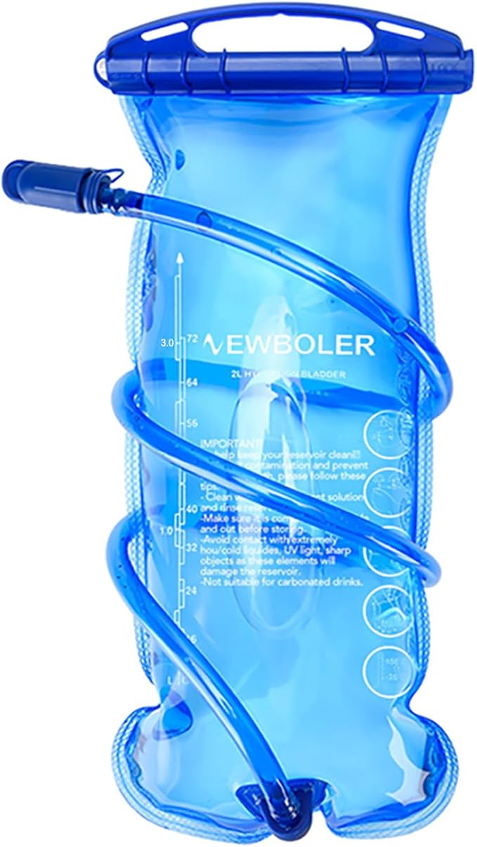 Hydration Bladder, 1.5L2L3L Water Bladder for Hiking Backpack Leak Proof Water Reservoir Storage Bag, BPA-Free Water Pouch Hydration Pack for Camping Cycling Running, Blue