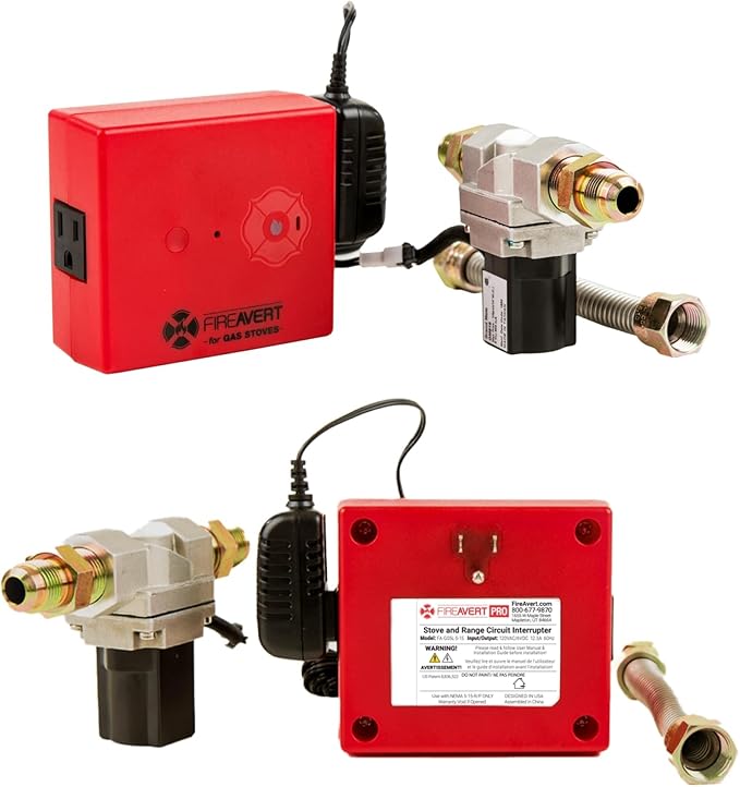 FireAvert-Gas Stove Auto Shut-Off Device (1/2" Pipe Line), Oven Monitoring Solution for Senior Citizen and Elderly Parents, As Seen on Shark Tank