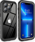 for iPhone 13 Pro Max Case Waterproof Shockproof Dustproof Full-Body Sturdy with Camera Lens Protector and Built-in Screen Protector,Underwater Cover Protective for iPhone 13 Pro Max Black
