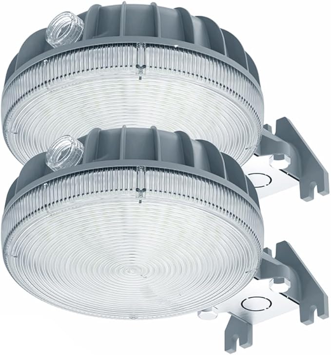 Owleye 6000LM Dusk to Dawn Outdoor Lighting LED Barn Light Security Lights, 42W 4000K Daylight, AC 120-240V, ETL Listed, Waterproof Outside Lights for Yard Warehouse Garage （2pack）