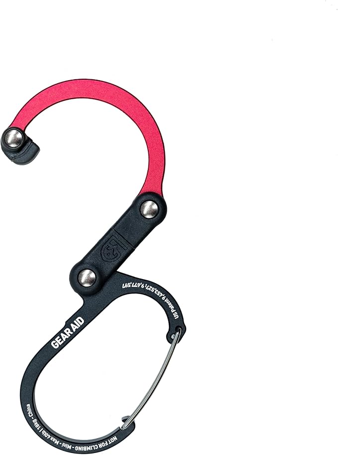 GEAR AID HEROCLIP (Mini) Carabiner Gear Clip and Hook, for Hanging Bags, Purses, Lanterns, Strollers, Tools, Helmets, Water Bottles, and More