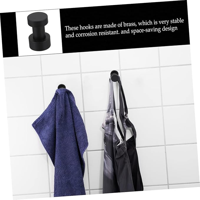 Bathroom Wall Towel Hooks 4-Pack Heavy Duty Metal Coat Hooks with Screws No Drill Installation Space Saving Multipurpose Hooks for Towels Scarves Bags