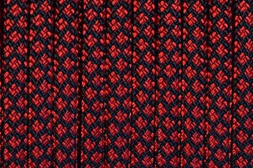 BORED? PARACORD! 550 lb Paracord – Ideal for Crafting, DIY Projects, Camping, Military & Active Outdoors – 300+ Colors – Tactical Parachute Cord Type III – Strong - Blood Diamonds 50 Feet