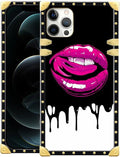 Compatible with iPhone 11 Pro Max Case, Black White Red Slap Sexy Luxury Golden Decoration for Girl Women Soft TPU Shockproof Protective Hard PC Back for iPhone 11 Pro Max