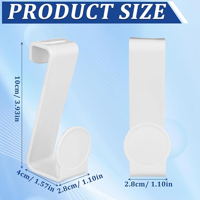 2Pcs Potty Seat Hooks, Multipurpose Plastic Tank Couples for Hanging Potty Holder Toilet Training Seat, Washer Specific Z-Shaped Toilet Storage Hooks for Bathroom, Kitchen and Other Home