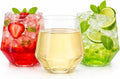 Oojami 40 count Diamond 12 Ounce Cups Unbreakable Stemless Plastic Wine Champagne Whiskey Glasses Elegant Durable Disposable Indoor Outdoor Ideal for Home, Office, Bars, Wedding (Clear)