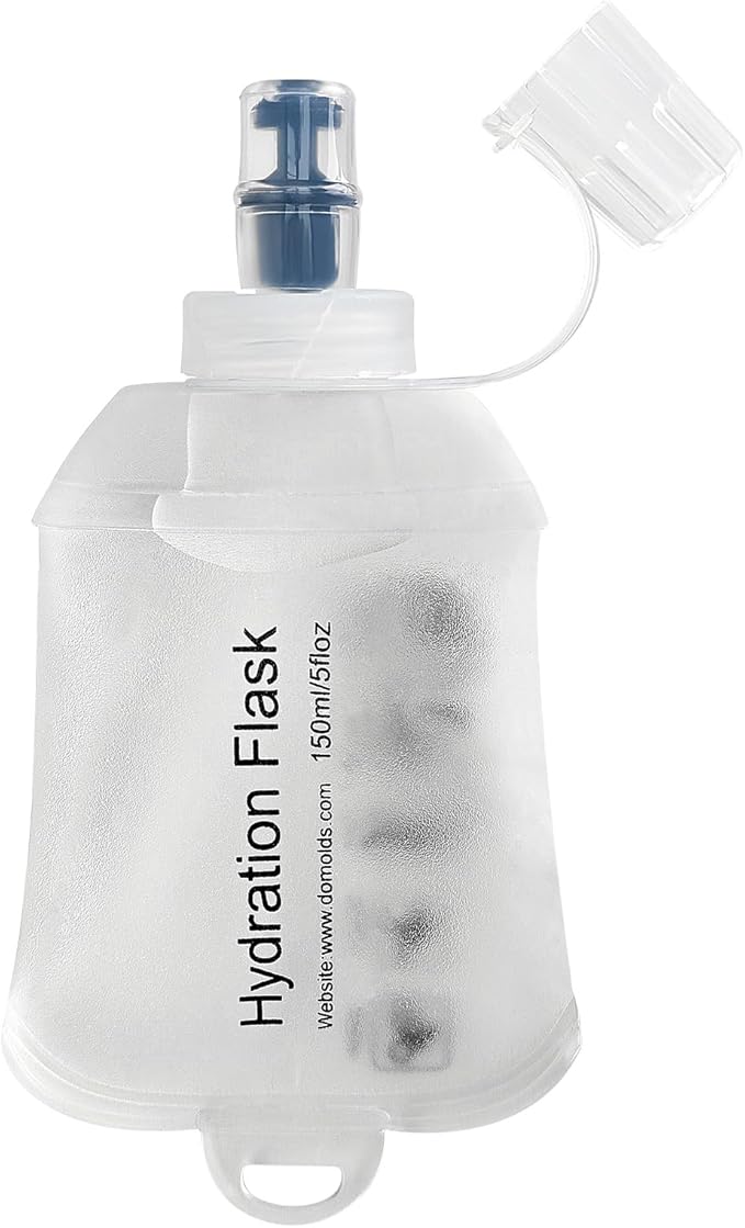 150ml Soft Flask Soft Water Bottle for Running, Hiking, Travelling, Cycling and Climbing, TPU Material, BPF-Free - White